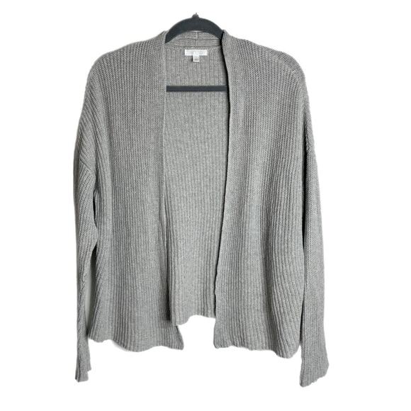 Abound Women's Cardigan Sweater Size S Gray Open Front Long Sleeve Cotton Knit - Picture 1 of 8